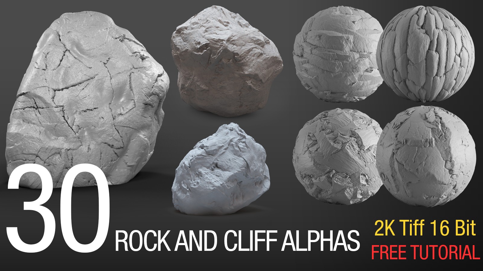 easy sculpting rock and cliff alphas bundl