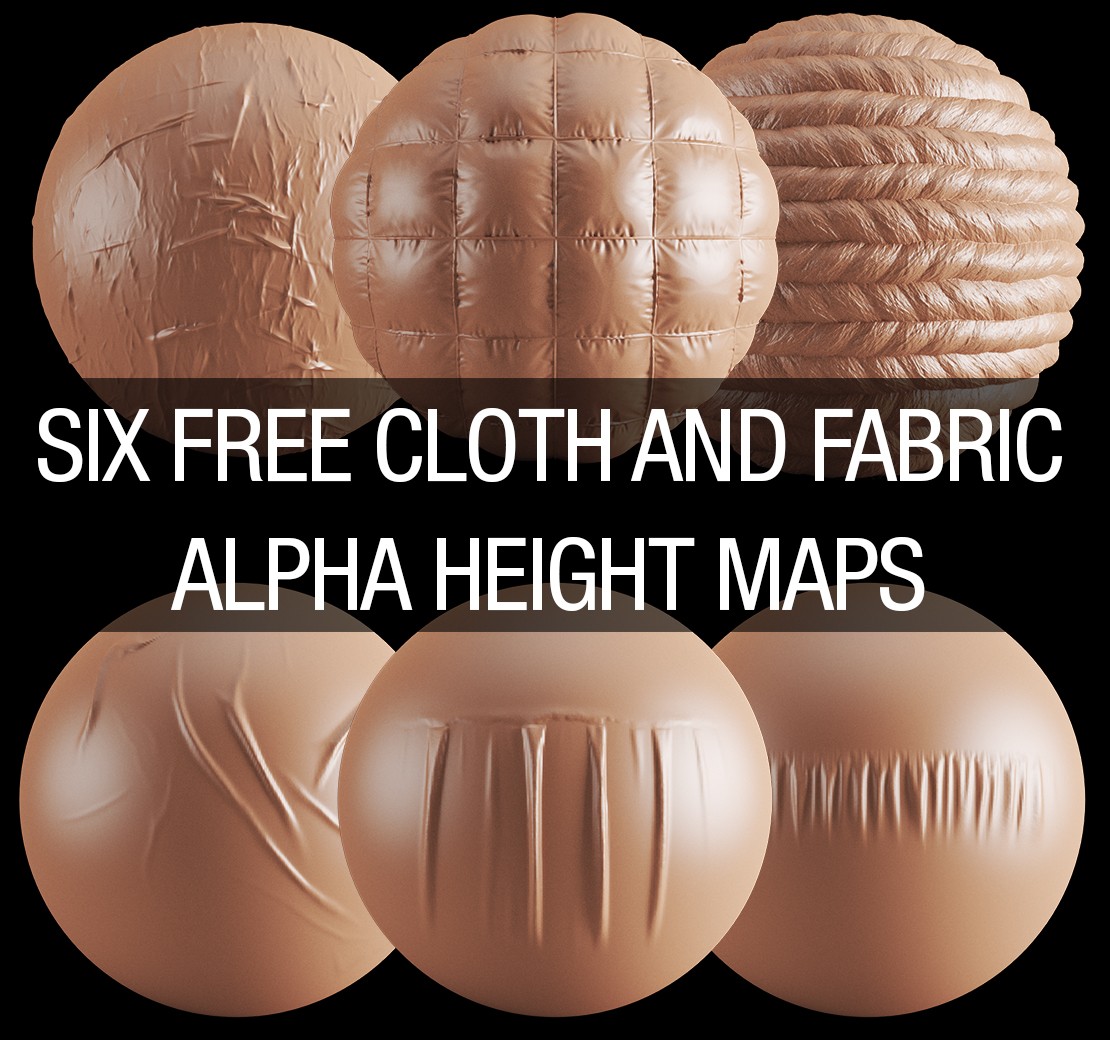 Six Free Cloth & Fabric Alpha Maps