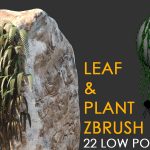 Zbrush leaf and plant IMM (LOW POLY)