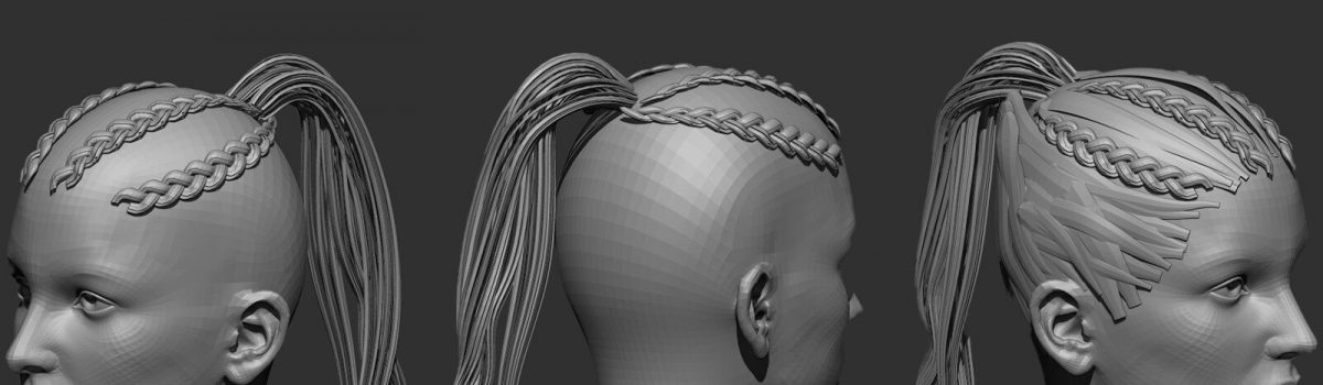 ZBRUSH LOW POLY HAIRSTYLE GENERATOR + video tutorial