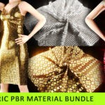 Bling fabric PBR material bundle